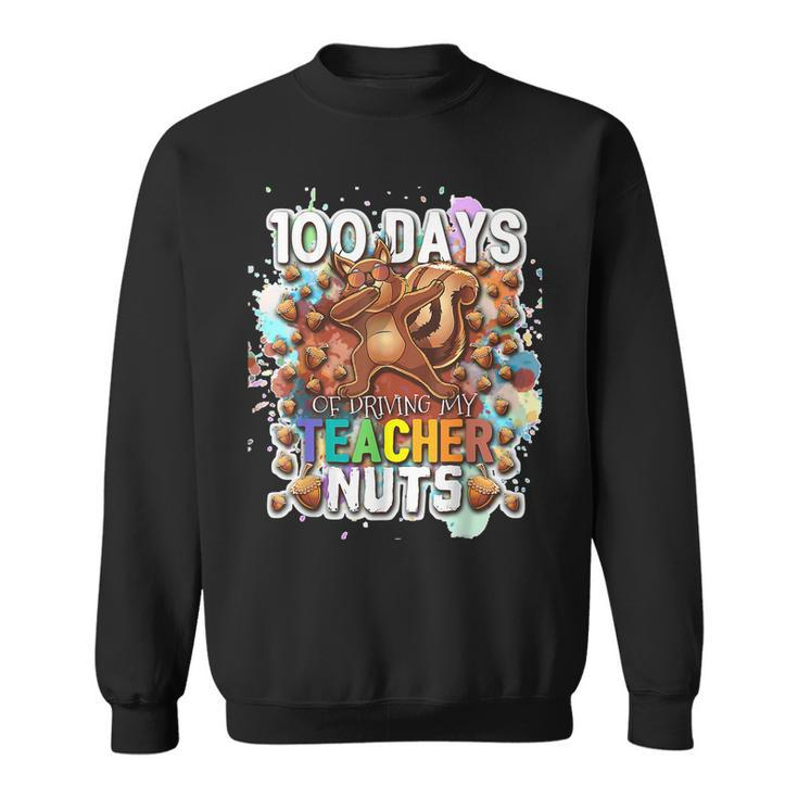 Cool 100 Days Of Driving My Teacher Nuts Dabbing Squirrel  Men Women Sweatshirt Graphic Print Unisex