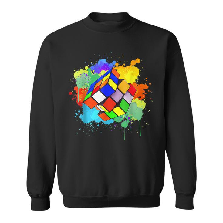 Cool Rubik Rubix Rubics Player Cube Watercolor Lovers Sweatshirt
