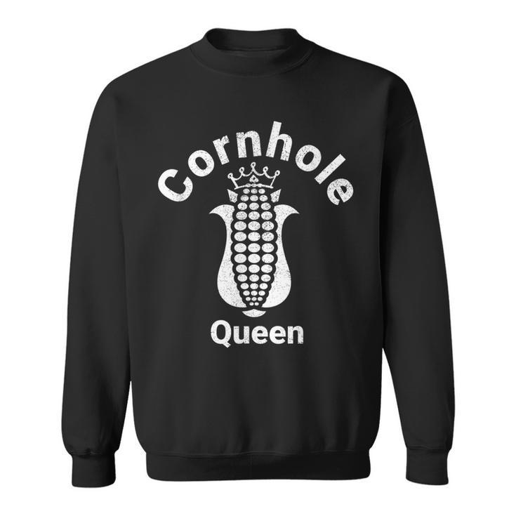 Cornhole Queen Lustiges Damen Sweatshirt, Motiv für Spielbegeisterte