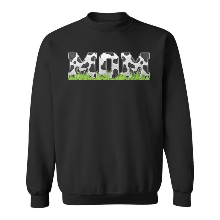 Cow Birthday Family Matching Mothers Day Mom Cow Print  Sweatshirt