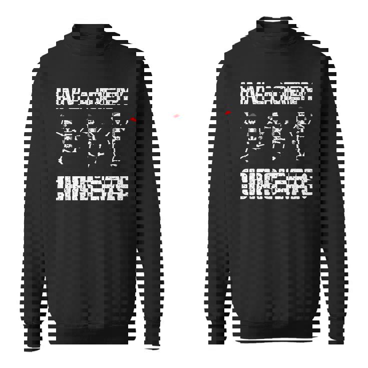 Creepy Christmas Skeleton Funny Costume Snow Xmas Men Women Sweatshirt Graphic Print Unisex