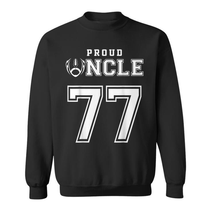 Custom Proud Football Uncle Number 77 Personalized For Men Sweatshirt