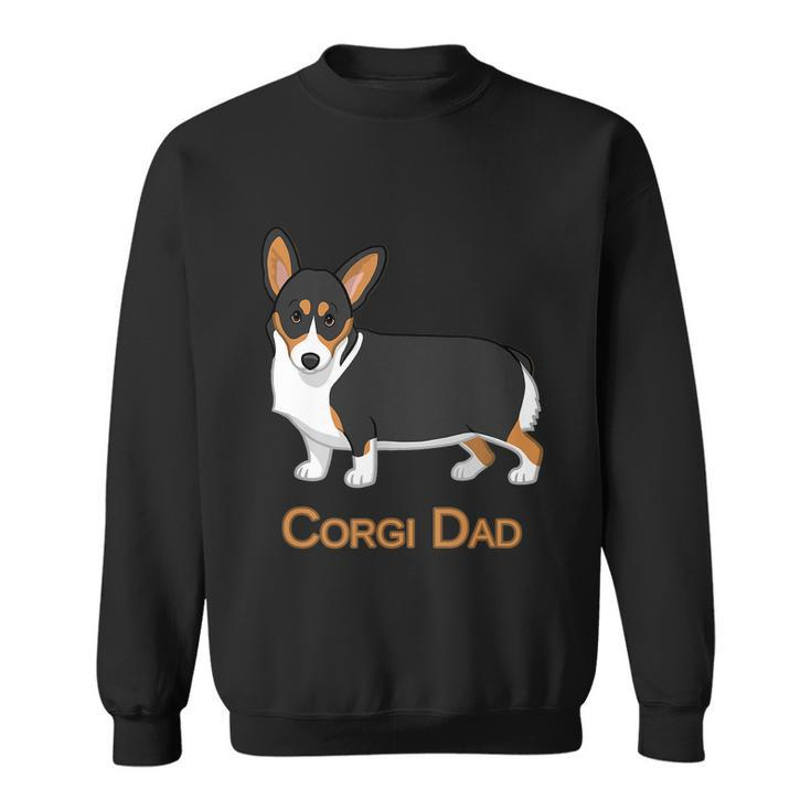 Cute Black Tricolor Pembroke Corgi Dad Dog Lovers Tshirt V2 Sweatshirt