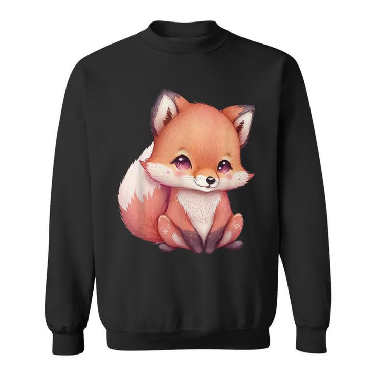 Cute Fox - Adorable Illustration  Cartoon - Classic  Sweatshirt