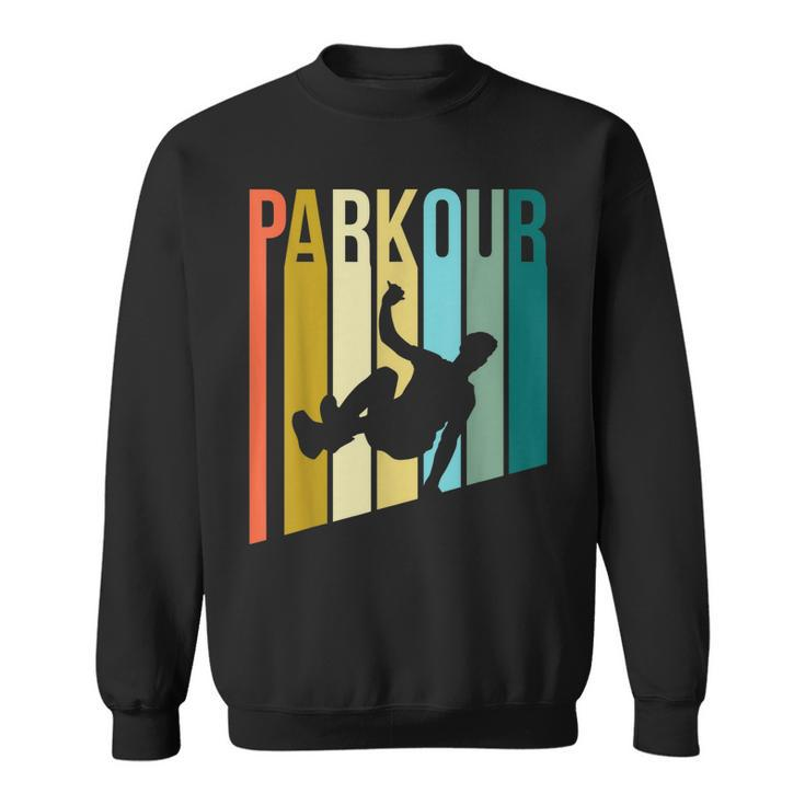 Cute Traceur Parkour Retro Traceur Freerunning Silhouette  Sweatshirt