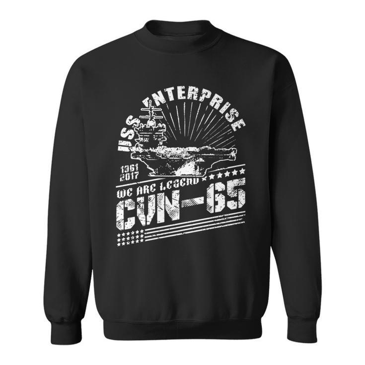 Cvn65 Uss Enterprise Aircraft Carrier Navy Cvn-65   Sweatshirt