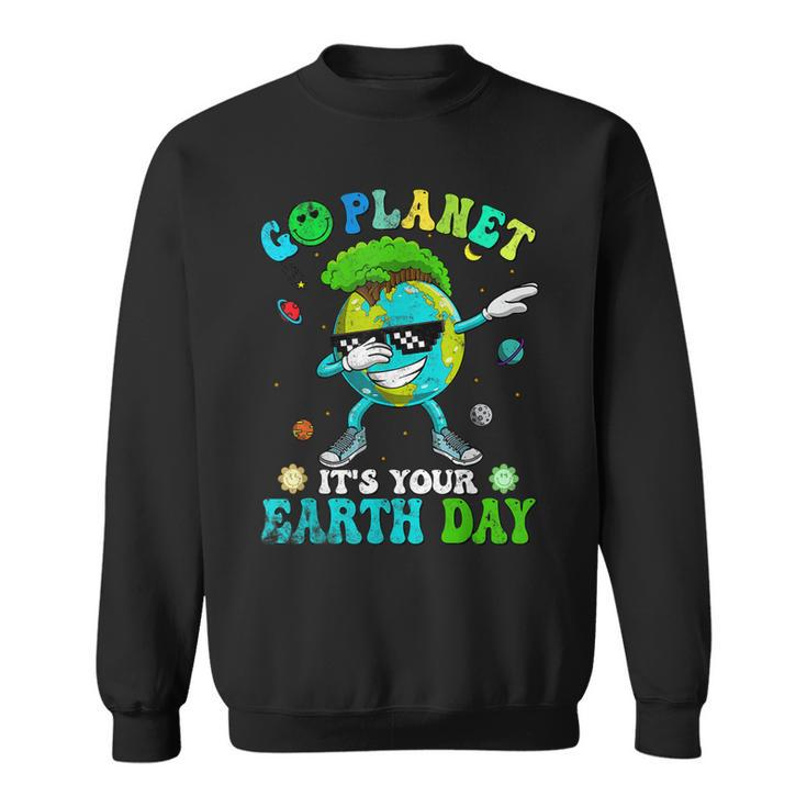 Dabbing Earth Day 2023 Groovy Go Planet Its Your Earth Day  Sweatshirt