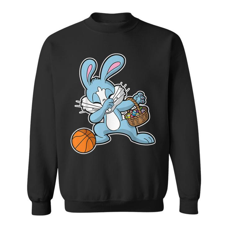 Dabbing Easter Bunny Kids Basketball Basket Stuffer Boys  Sweatshirt