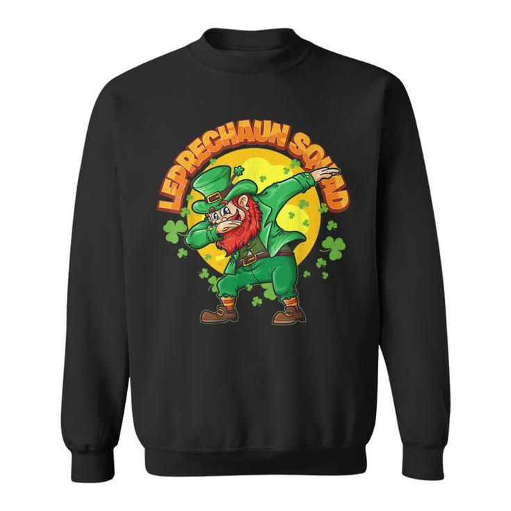 Dabbing Leprechaun Funny St Patricks Day Squad Irish Gift Sweatshirt