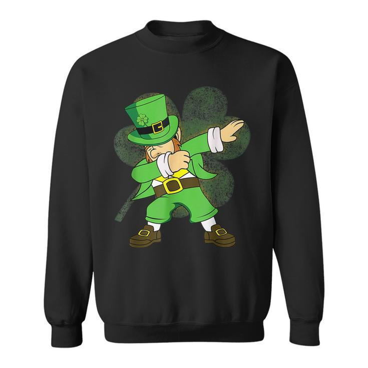 Dabbing Leprechaun St Patricks Day Irish Dab Dance  Sweatshirt