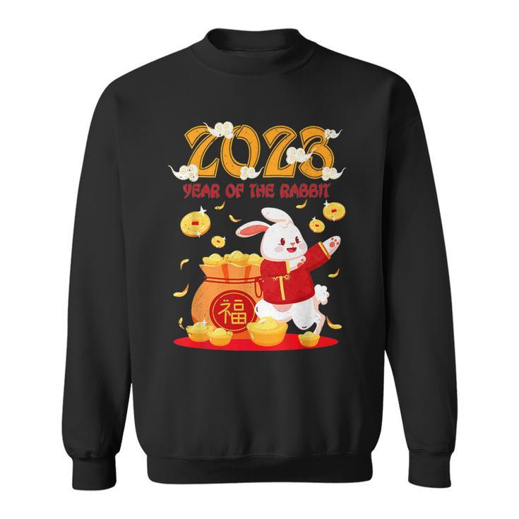 Dabbing Year Of The Rabbit Happy Chinese New Year 2023 Sweatshirt Seseable UK