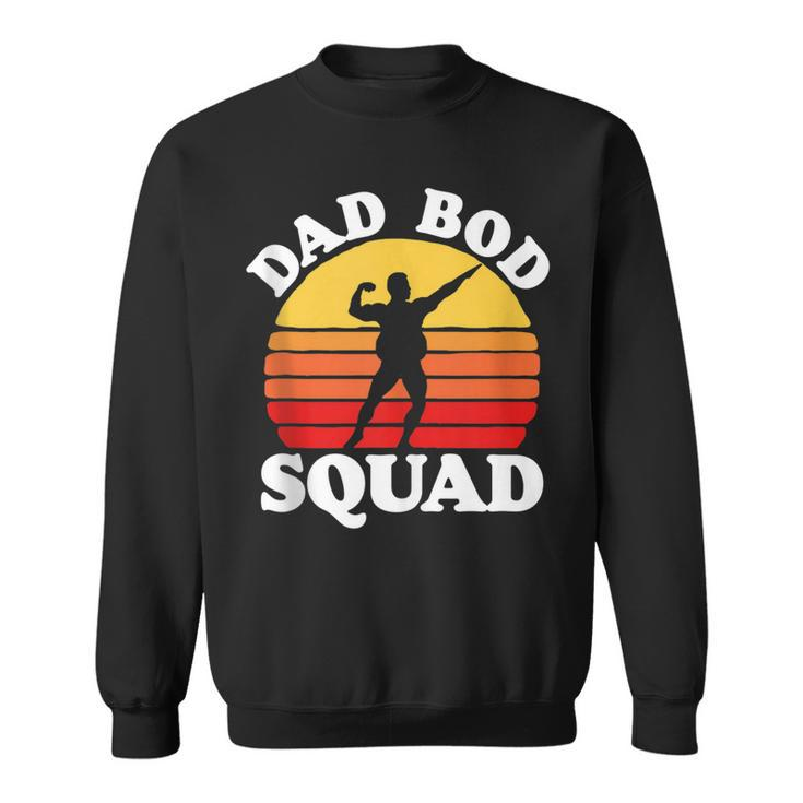 Dad Bod Squad Funny Posing Fathers Day Vintage Sunset 80S  V2 Sweatshirt
