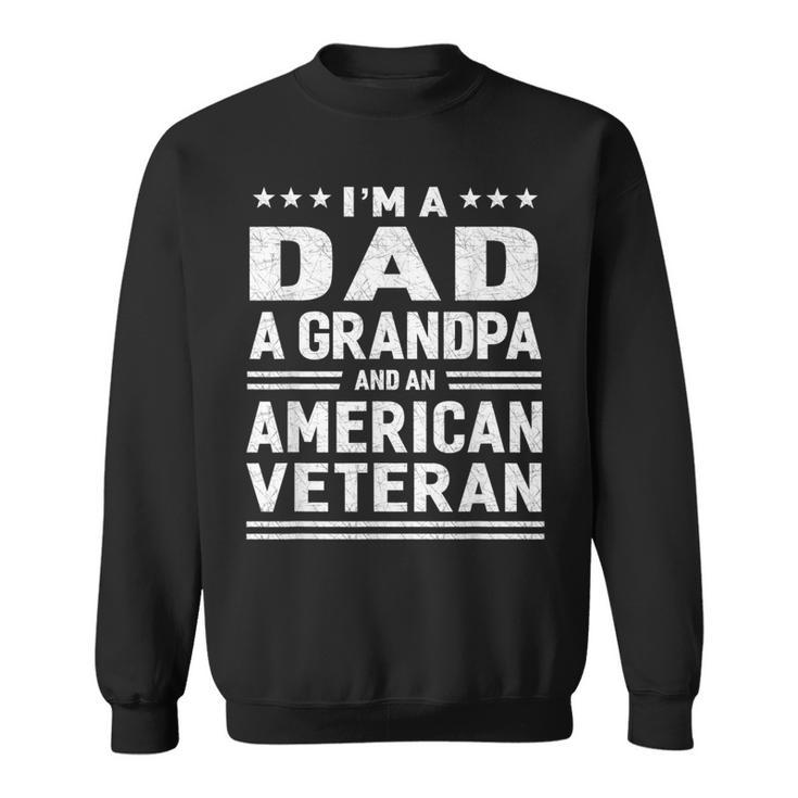 Dad Grandpa American Veteran Vintage Top Mens Gift  Sweatshirt