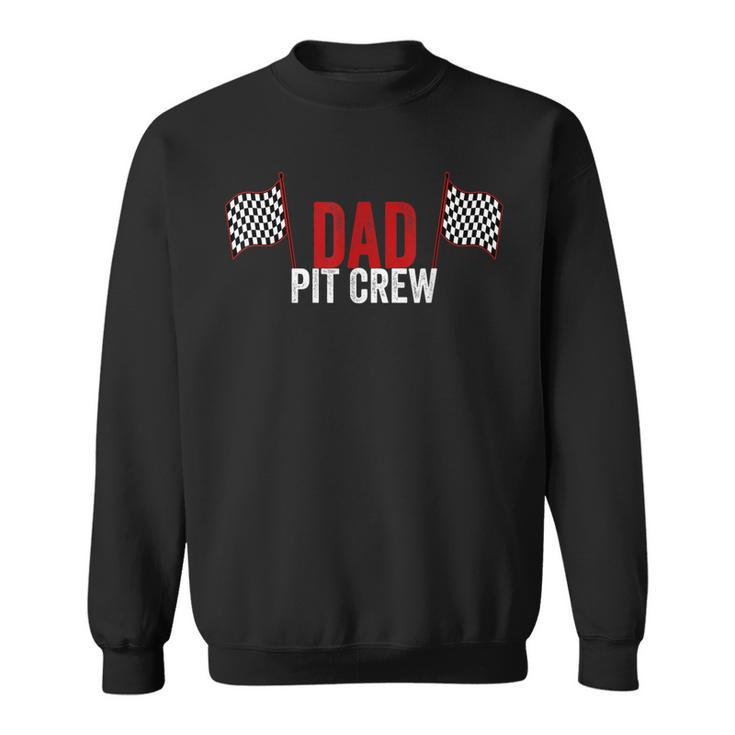 Dad Pit Crew Vintage For Racing Party Costume  Sweatshirt