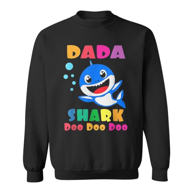 Dada Shark  Funny Fathers Day Gift For Mens Dad Sweatshirt