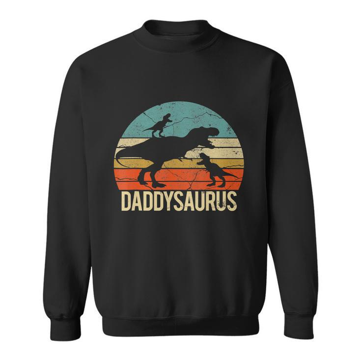 Daddy Dinosaur Daddysaurus 2 Two Christmas For Dad V4 Sweatshirt