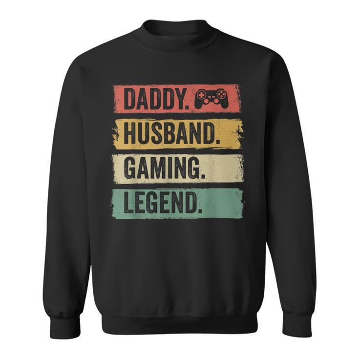Daddy Ehemann Gaming Legende Vintage Video Gamer Papa Vater Sweatshirt