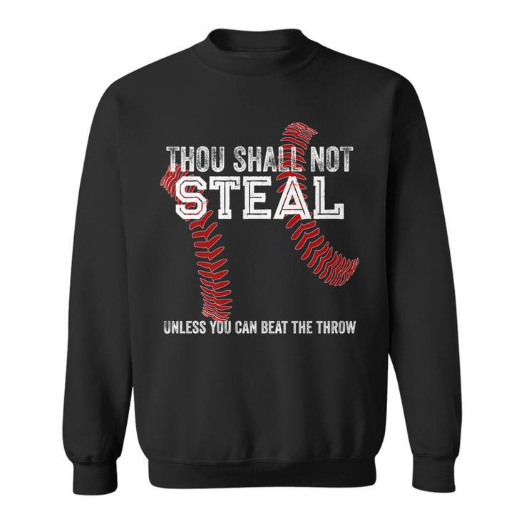 Thou Shall Not Steal Funny Baseball Catcher' Men's T-Shirt