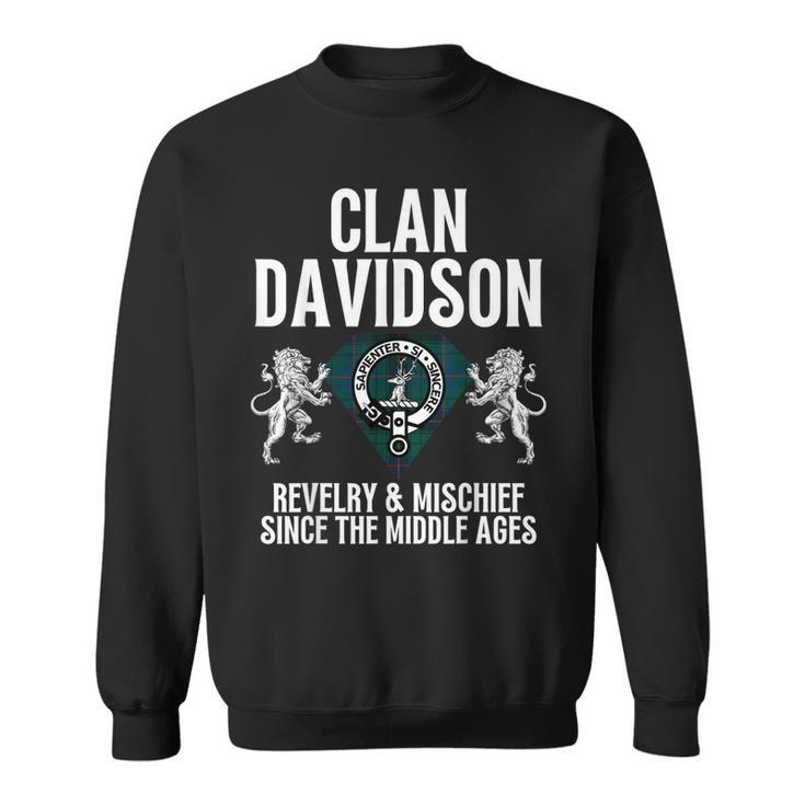Scottish Tartan Davidson Ancient Clan Crewneck Sweatshirt Plaid Style
