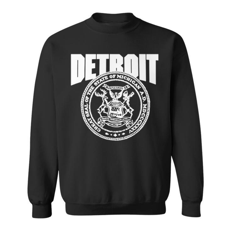 Detroit Great Seal Of The State Of Michgan Sweatshirt
