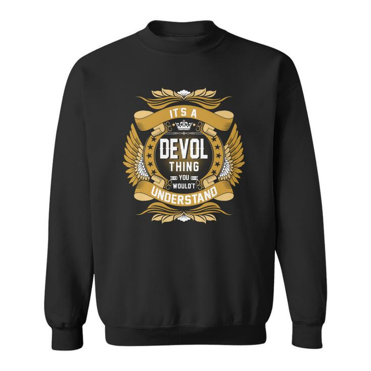 Devol Name Devol Family Name Crest  Sweatshirt