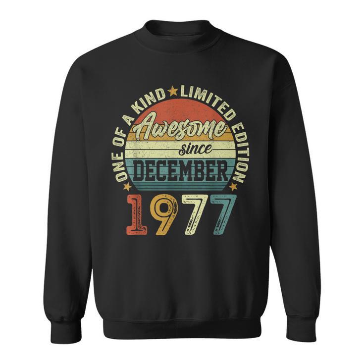 Dezember 1977 Lustige Geschenke 45 Geburtstag Mann Frau Sweatshirt