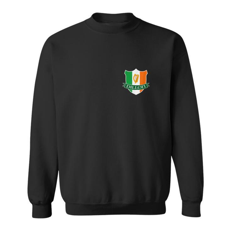 Dillon Irish Name Ireland Flag Harp Family  Sweatshirt