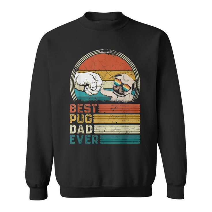 Distressed Best Pug Dad Ever Fathers Day Gift Sweatshirt