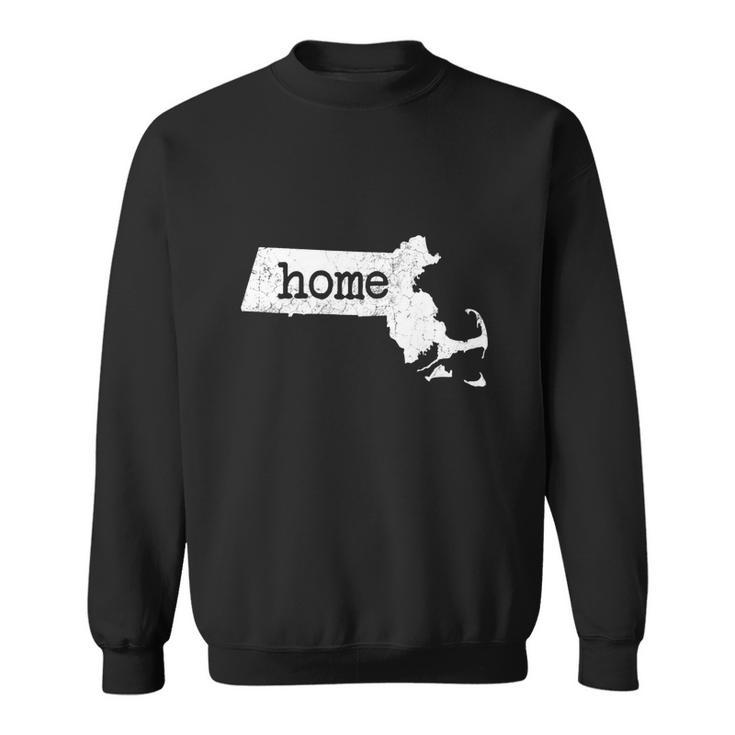 Distressed Massachusetts Home Shirt Massachusetts Shirt Men Women Sweatshirt Graphic Print Unisex