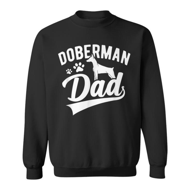 Doberman Pinscher Dog Dad Silhouette Fur Dog Papa Dog Lover Sweatshirt