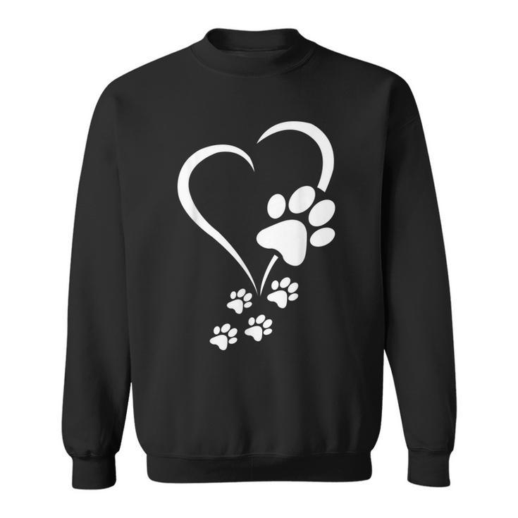 Dog Paw Heart Baby Dogs - Dog Paws Hearts Dog Paw Print  Sweatshirt