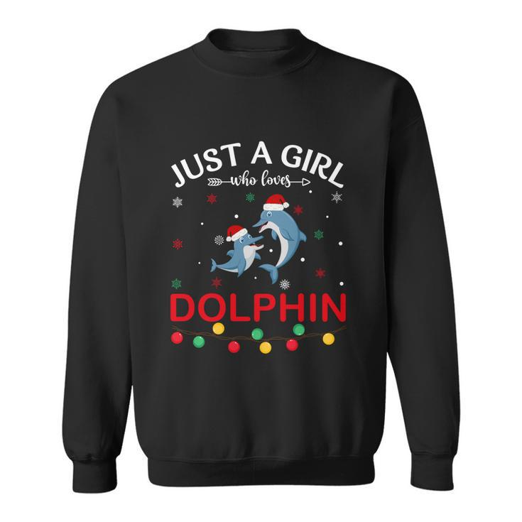 Dolphin Lovers Xmas Pajama Funny Ugly Christmas Sweater Gift Sweatshirt