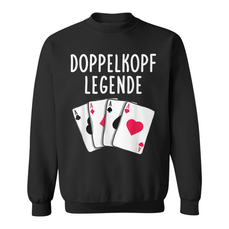 Doppelkopf Legende Spielkarten Sweatshirt