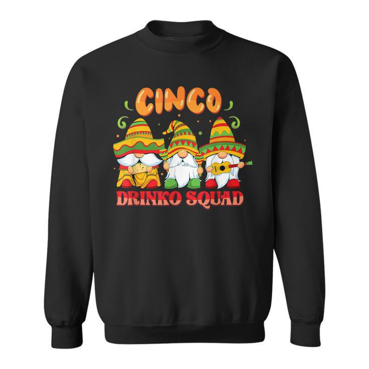 Drinko Squad Cinco De Mayo Mexican Gnomes Matching Group  Sweatshirt