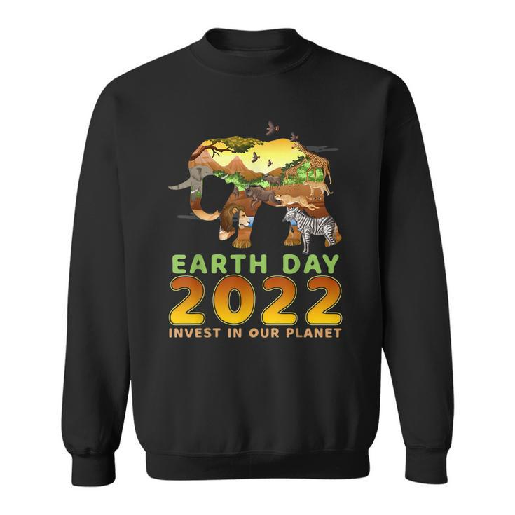 Earth Day 52Nd Anniversary 2022 Elephant Environmental Men Women Sweatshirt Graphic Print Unisex