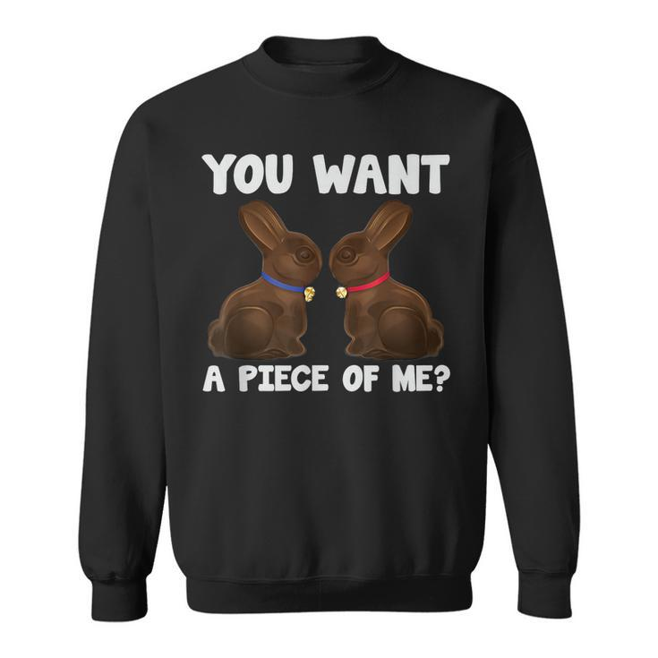 Easter Funny Ns Sayings Chocolate Bunny Meme Sweatshirt