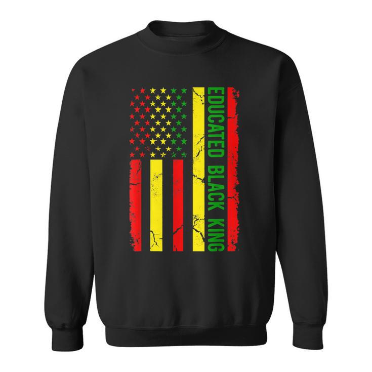 Educated Black King African American Melanin Black History  V3 Sweatshirt