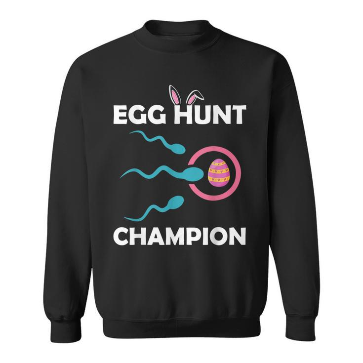 Egg Hunt Champion Funny Dad Easter Pregnancy Announcement  Sweatshirt