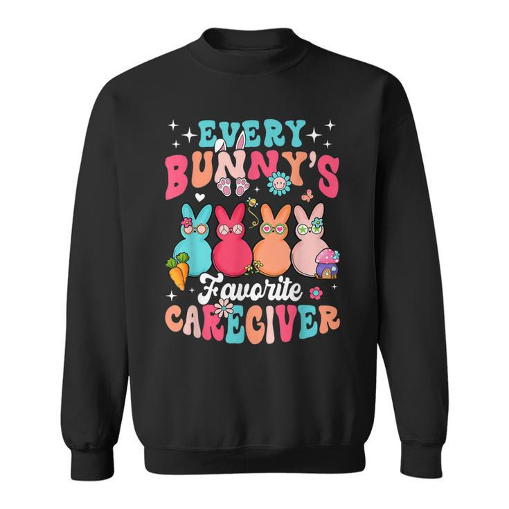 Every Bunnys Favorite Caregiver Bunny Happy Easter Day 2023  Sweatshirt
