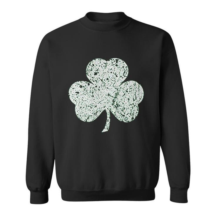 Faded Lucky Shamrock Clover St Patricks Day V2 Men Women Sweatshirt Graphic Print Unisex