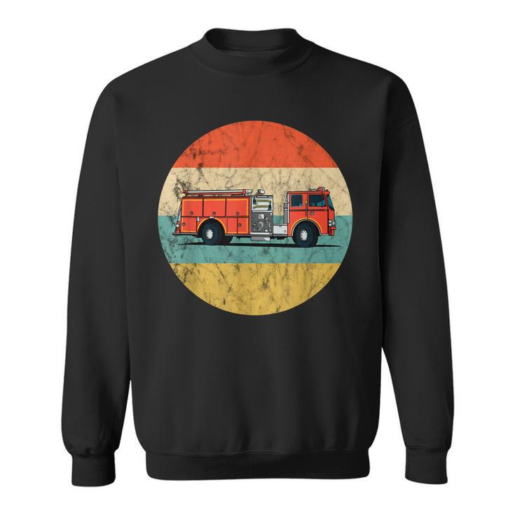 Firefighter Vintage Retro Fireman Fire Truck Firefighting  Sweatshirt