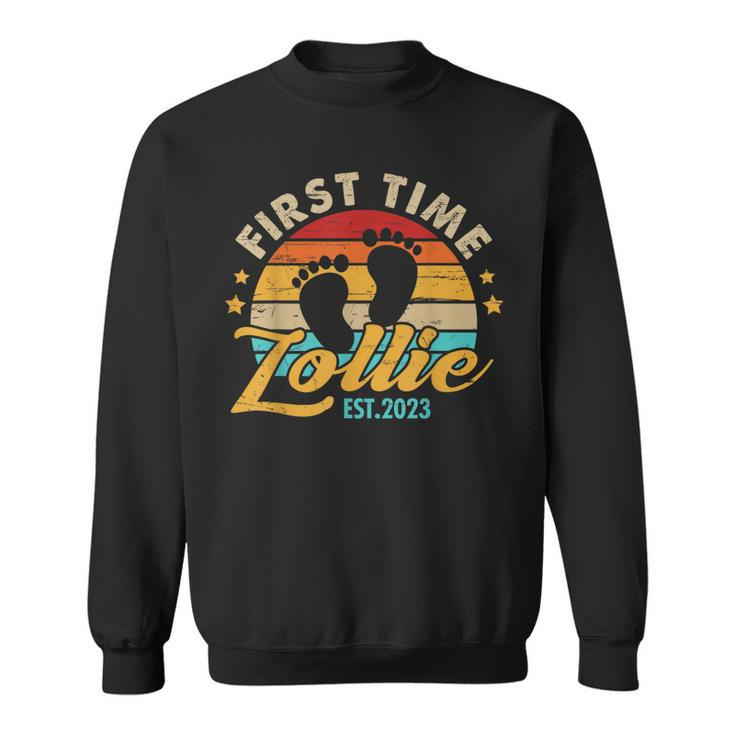 First Time Lollie Est 2023 Mothers Day Gift Pregnancy  Sweatshirt