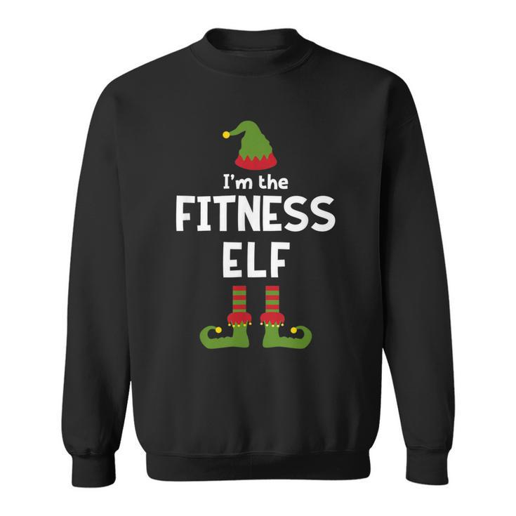 Fitness Elf  Funny Gym Class Trainer Christmas Party Men Women Sweatshirt Graphic Print Unisex