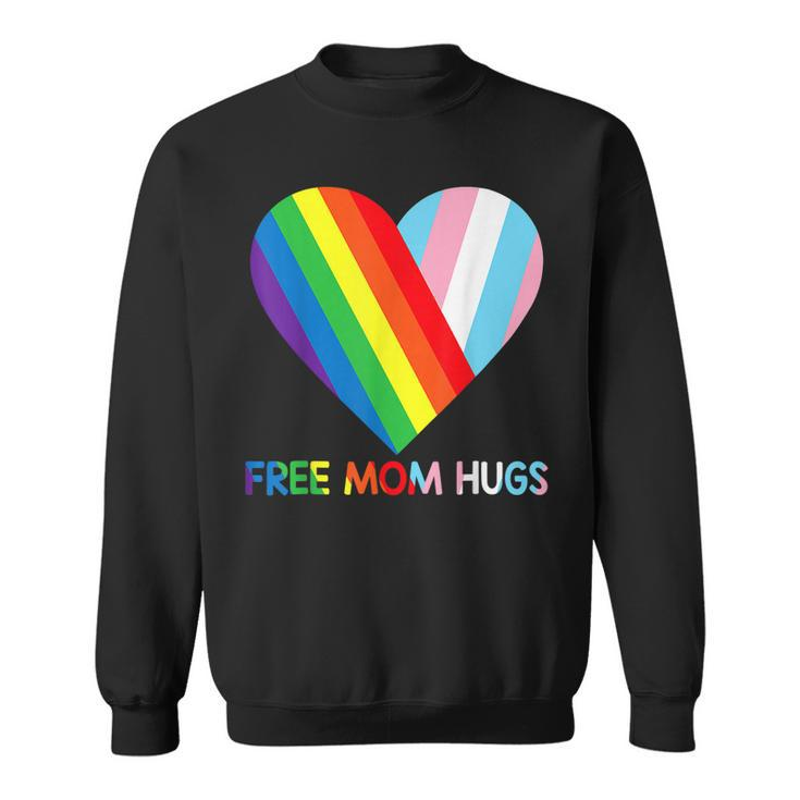 Free Mom Hugs Lgbt Pride Transgender Rainbow Flag  Sweatshirt