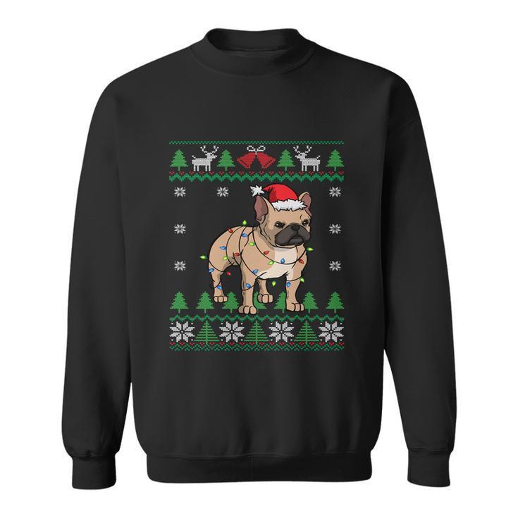 Frenchie Santa Claus Cute French Bulldog Ugly Christmas Gift Sweatshirt