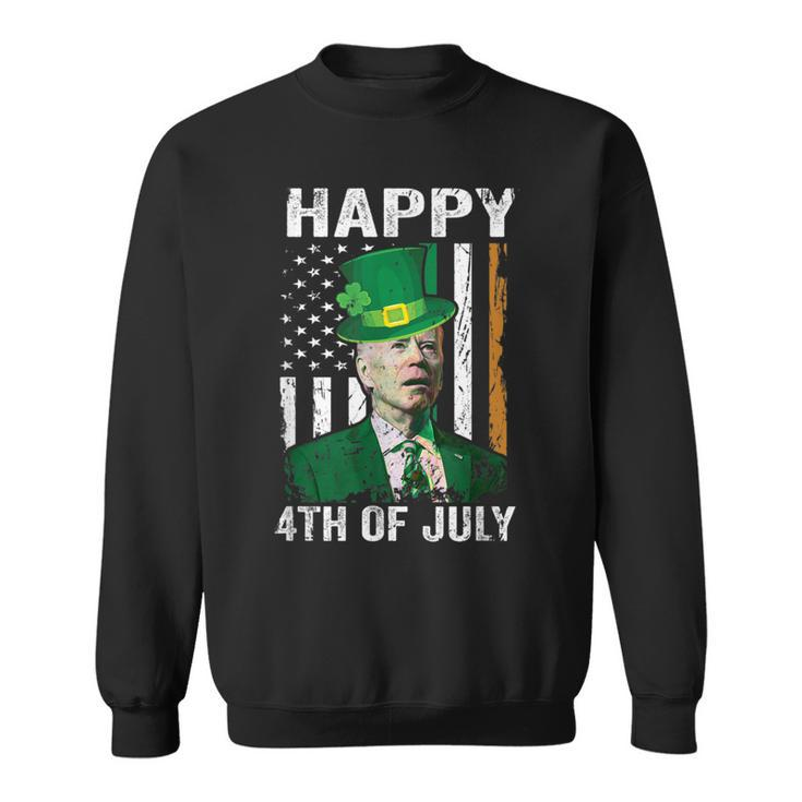 Funny Biden St Patricks Day Joe Biden Confused Saint  Sweatshirt