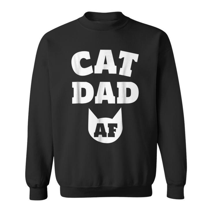 Funny Cat Dad Af Cat  Mens Best Cat Dad Ever Sweatshirt