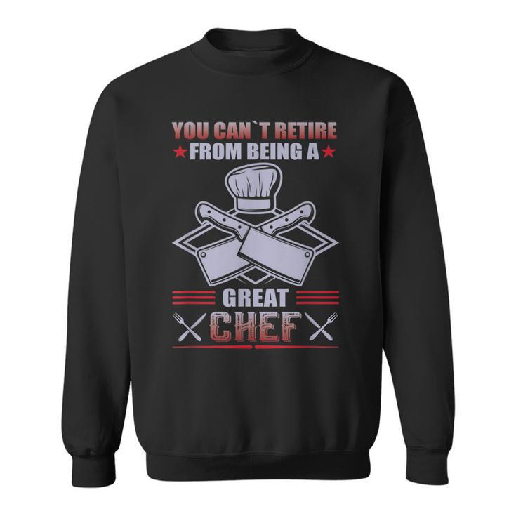 Funny Chef Hat Cook Retirement Cooking  Men Women Sweatshirt Graphic Print Unisex