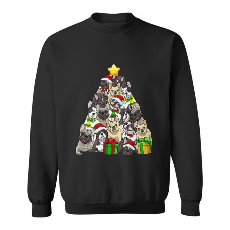 Funny Christmas French Bulldog Pajama Shirt Tree Dog Xmas Sweatshirt