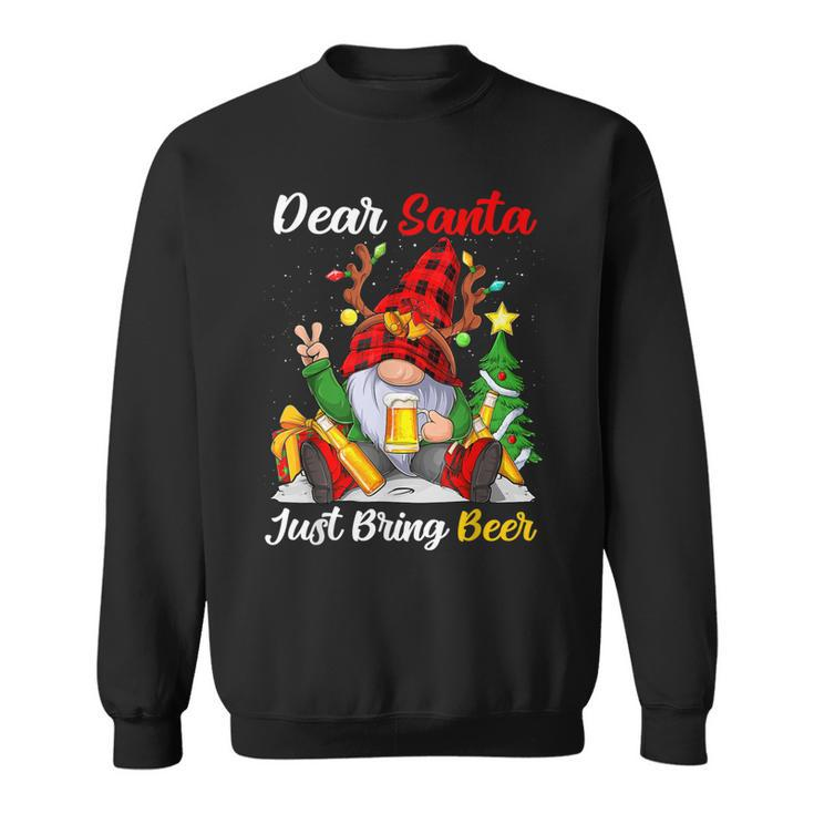 Funny Dear Santa Just Bring Beer Christmas Xmas Matching  Men Women Sweatshirt Graphic Print Unisex